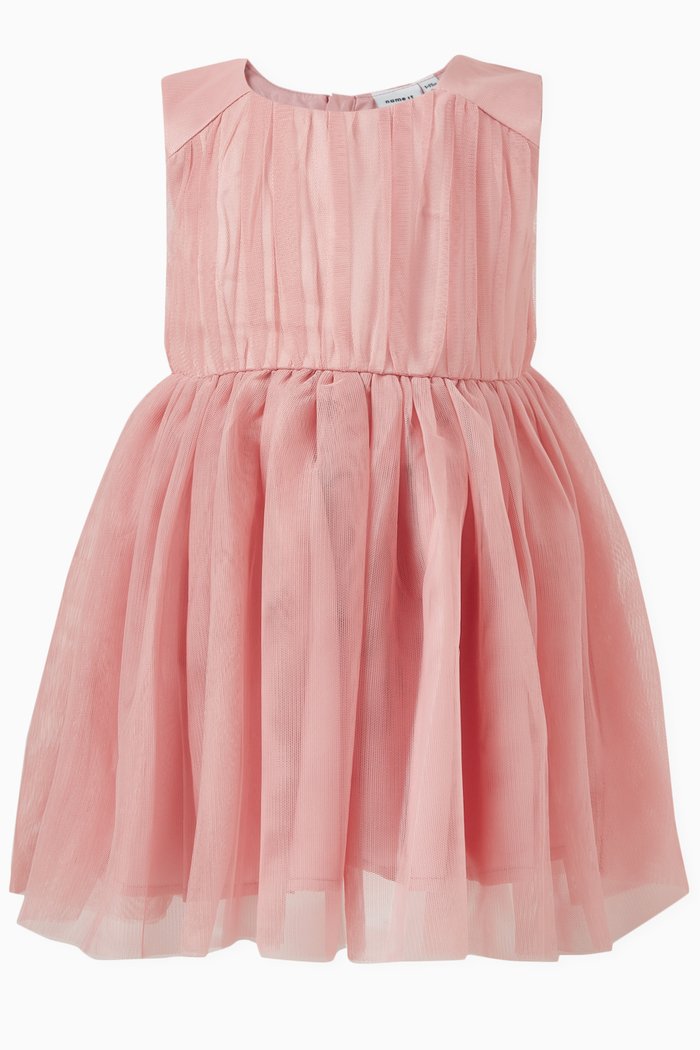 

Spencer Tulle Dress in Polyester, Pink