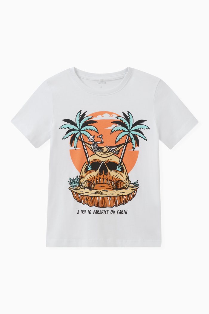 

Graphic-print T-shirt in Cotton, White