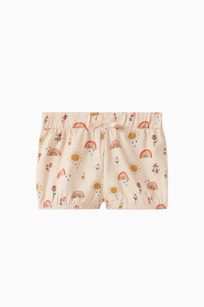 

Graphic-print Shorts in Cotton, Pink