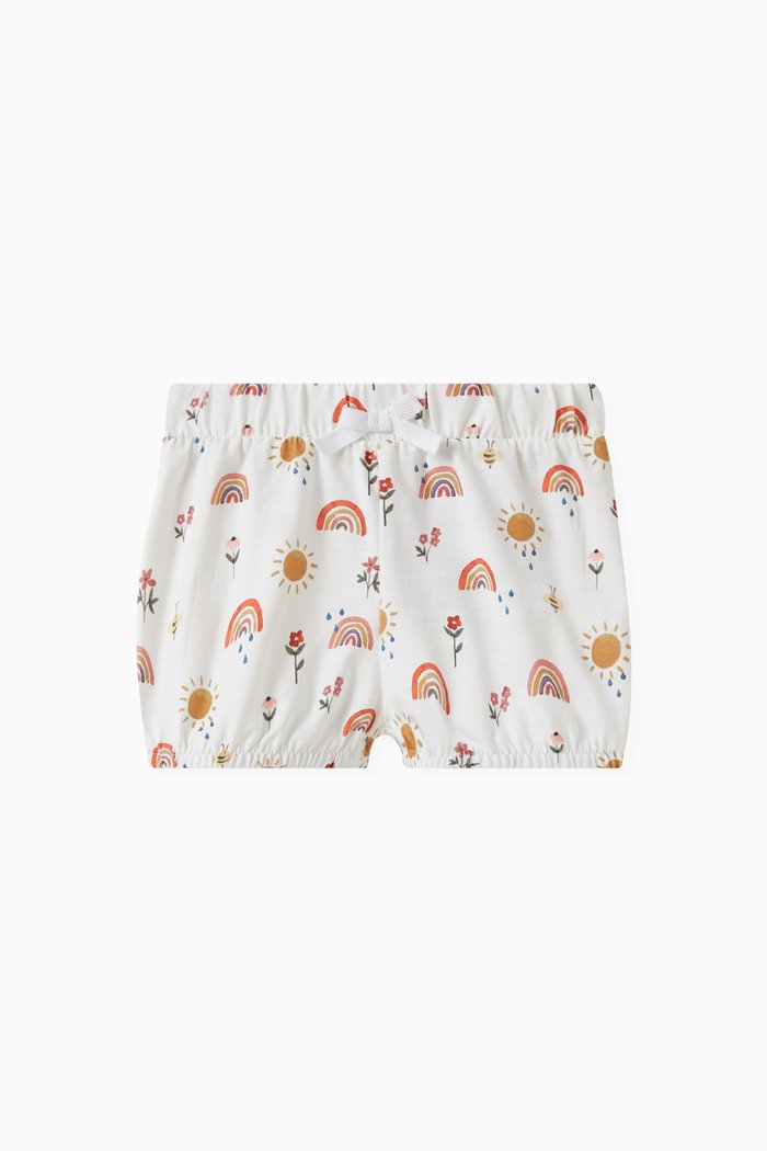

Graphic-print Shorts in Cotton, White