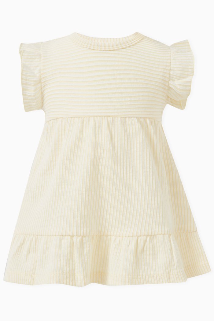 

Striped Dress in Cotton-blend, Neutral