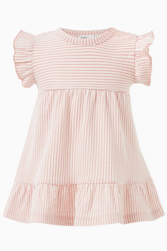 

Striped Dress in Cotton-blend, Pink