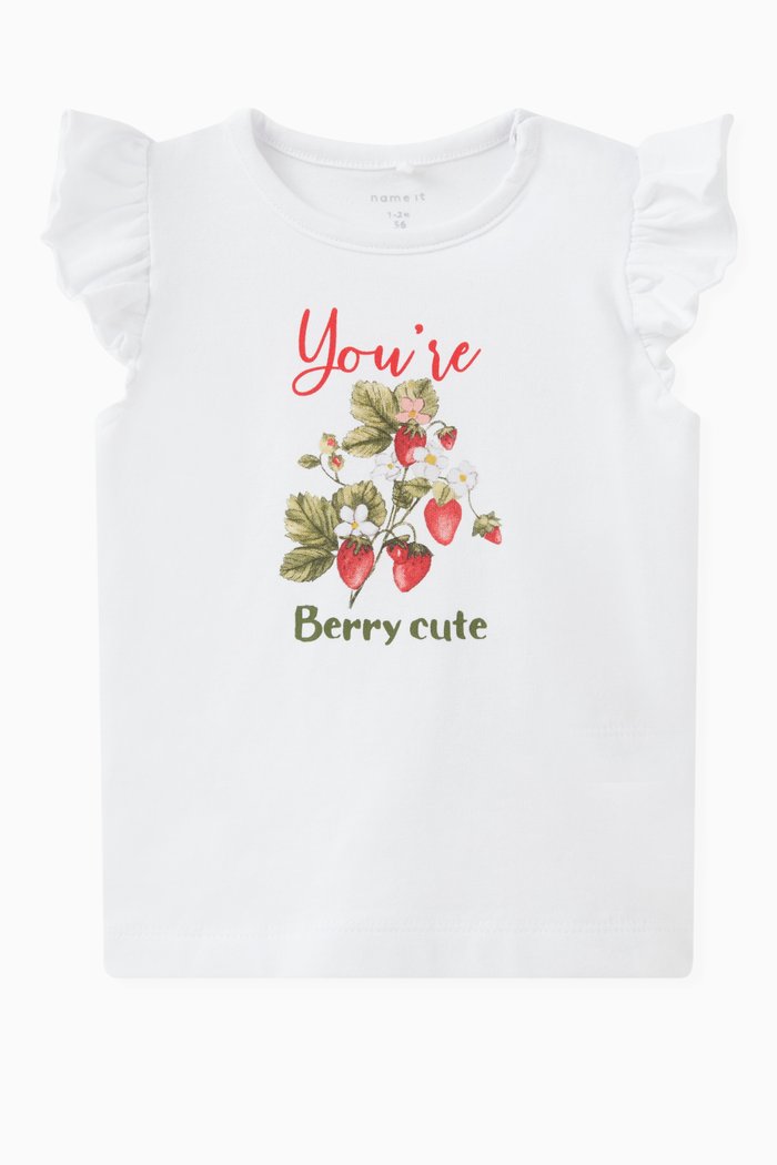 

Graphic-print Baby T-shirt in Cotton, White