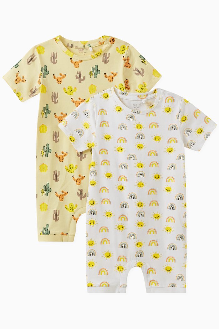 

Assorted Romper in Cotton, Set of 2, Neutral