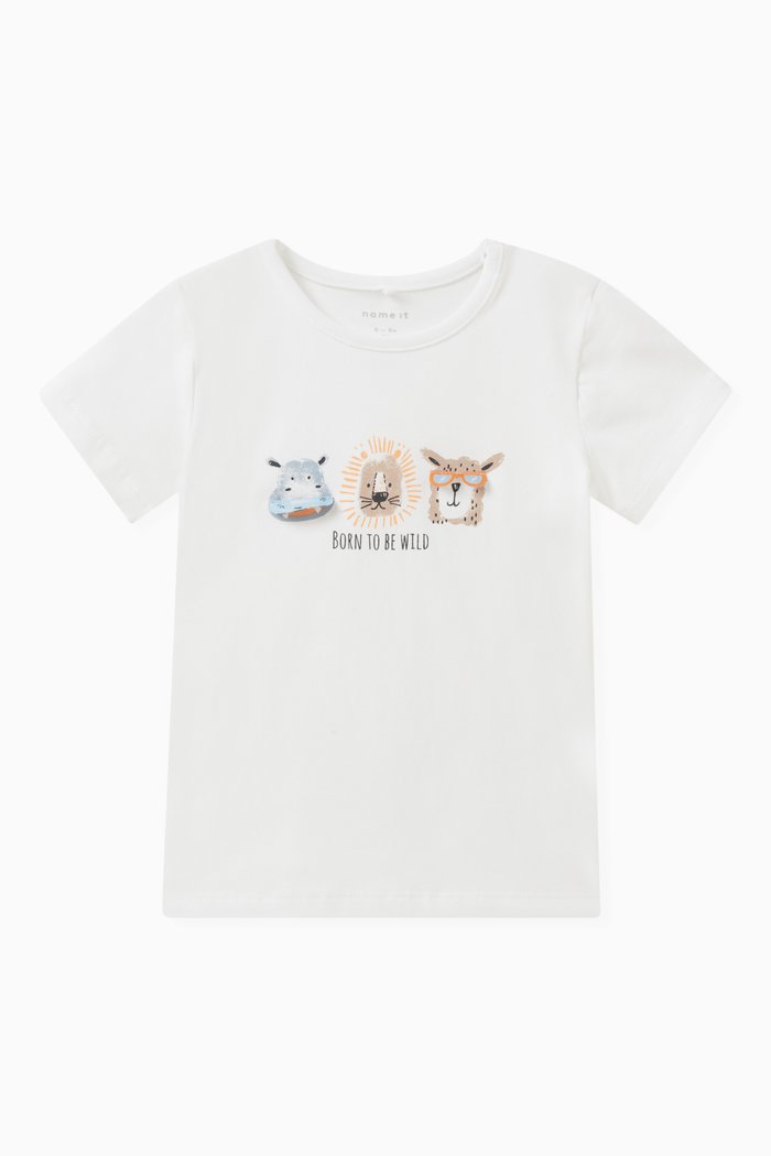 

Graphic-print T-shirt in Cotton, White
