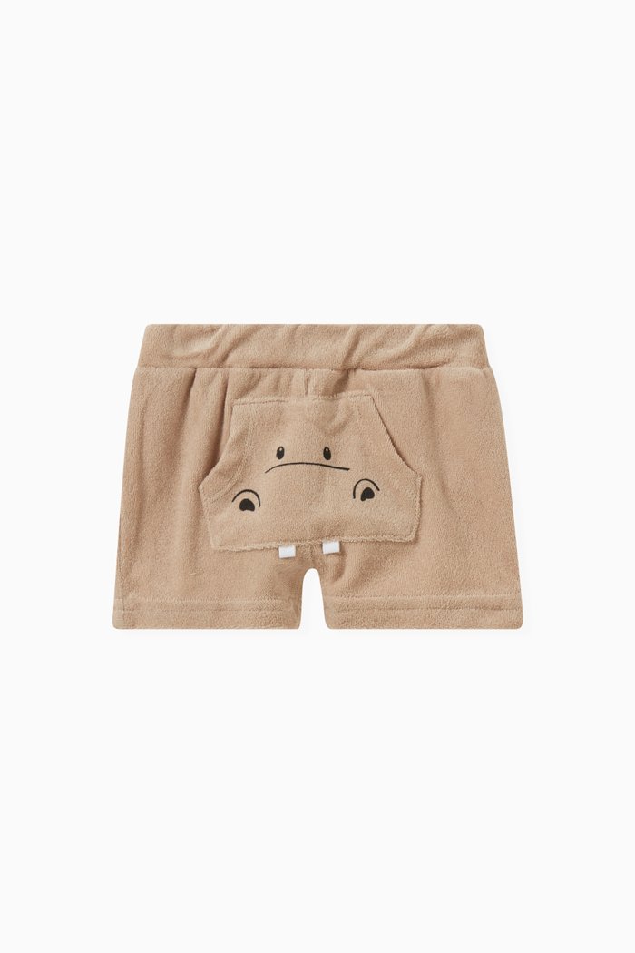 

Hippopotamus-detail Shorts in Cotton-blend, Neutral