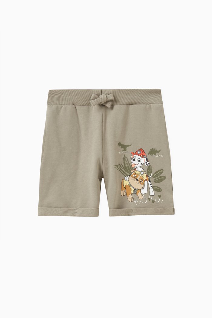 

Graphic-print Shorts in Cotton, Green