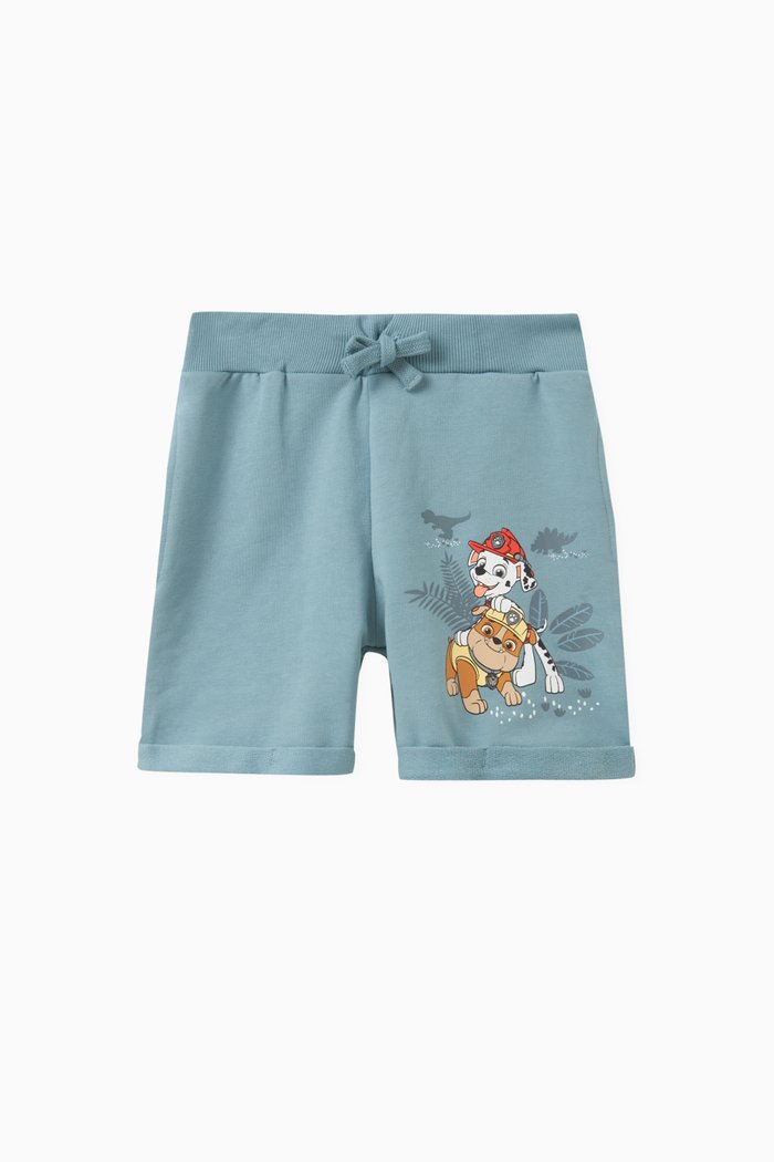 

Graphic-print Shorts in Cotton, Blue