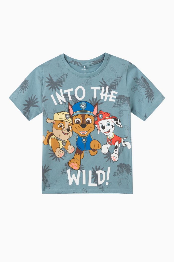 

Graphic-print T-shirt in Cotton, Blue