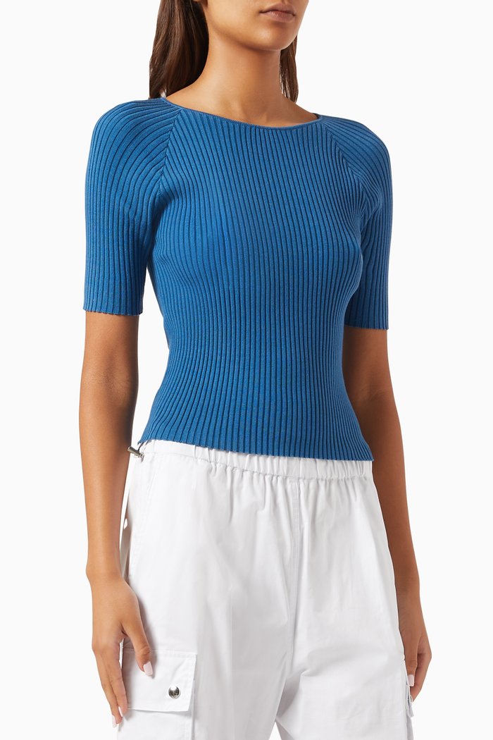 

Palm T-shirt in Tencel, Blue