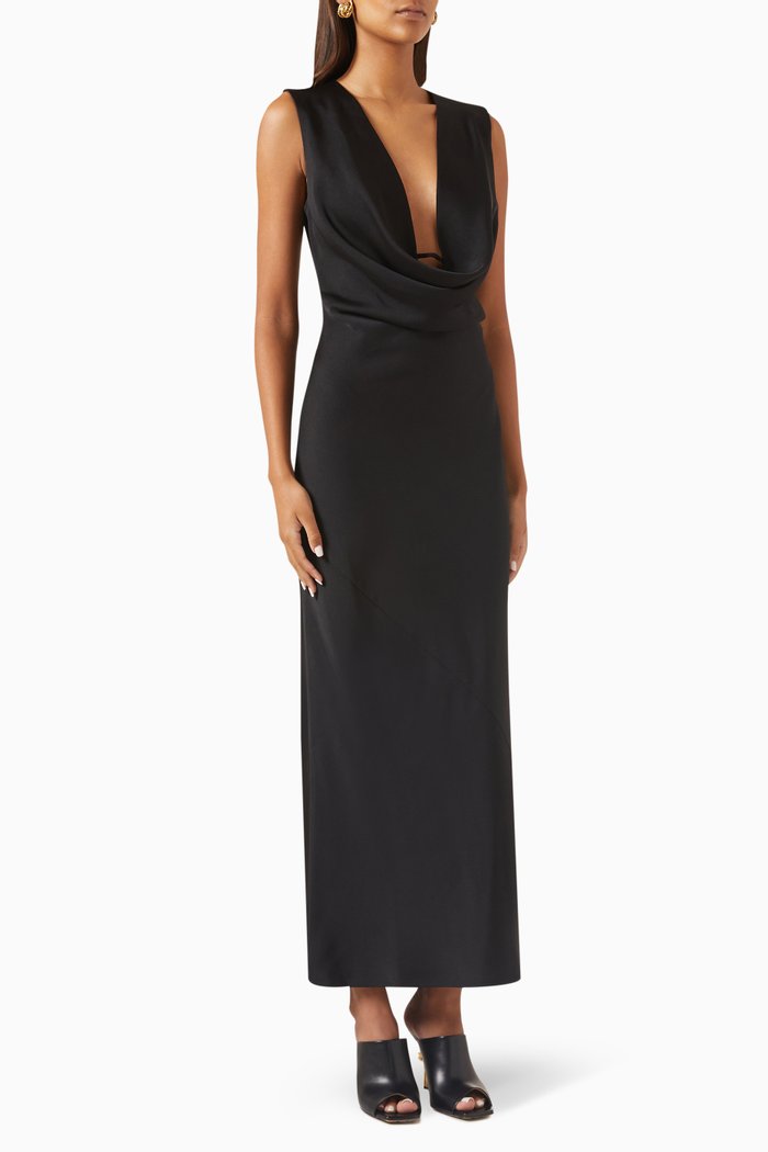 

Dianne Gown in Satin, Black