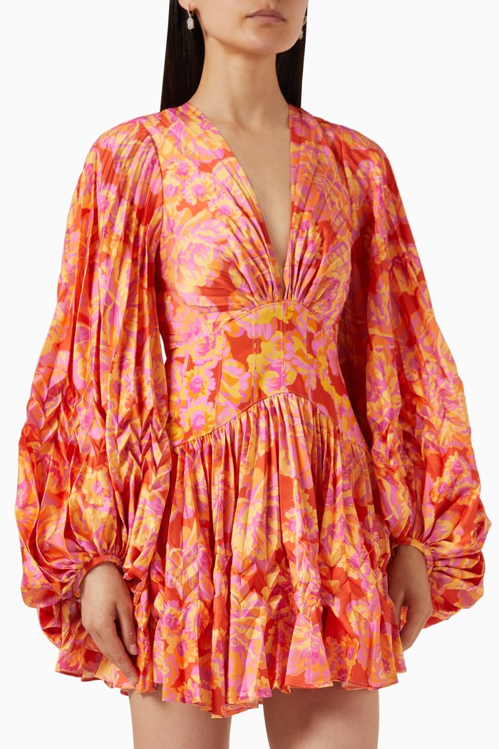 

Marion Floral-print Mini Dress in Viscose-blend, Multicolour