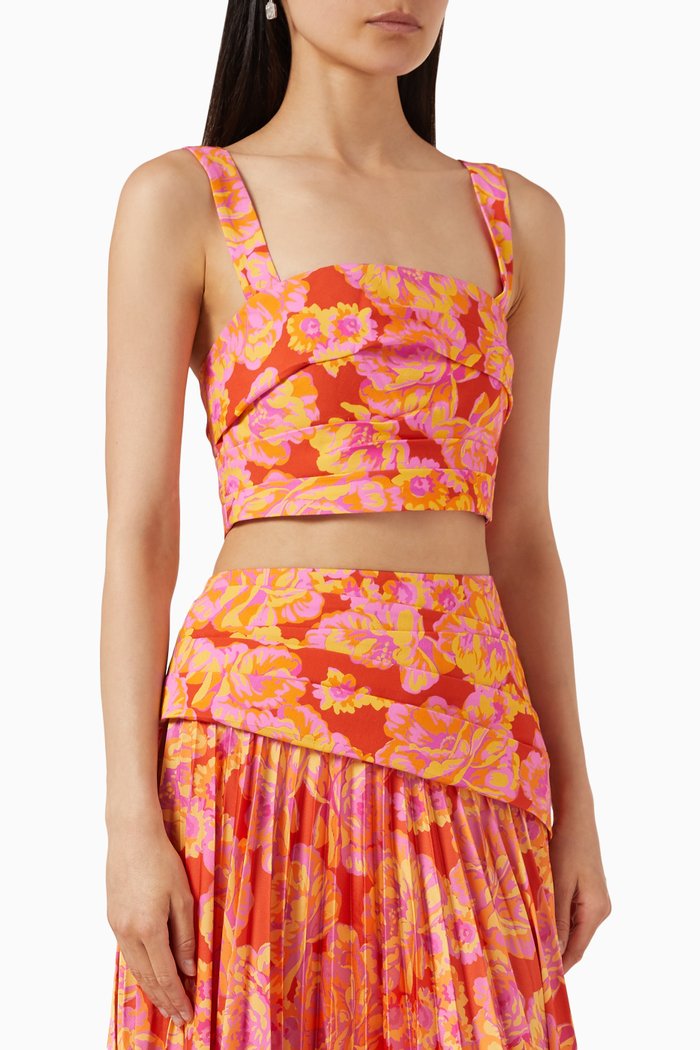 

Merrylands Floral-print Crop Top in Viscose-blend, Multicolour