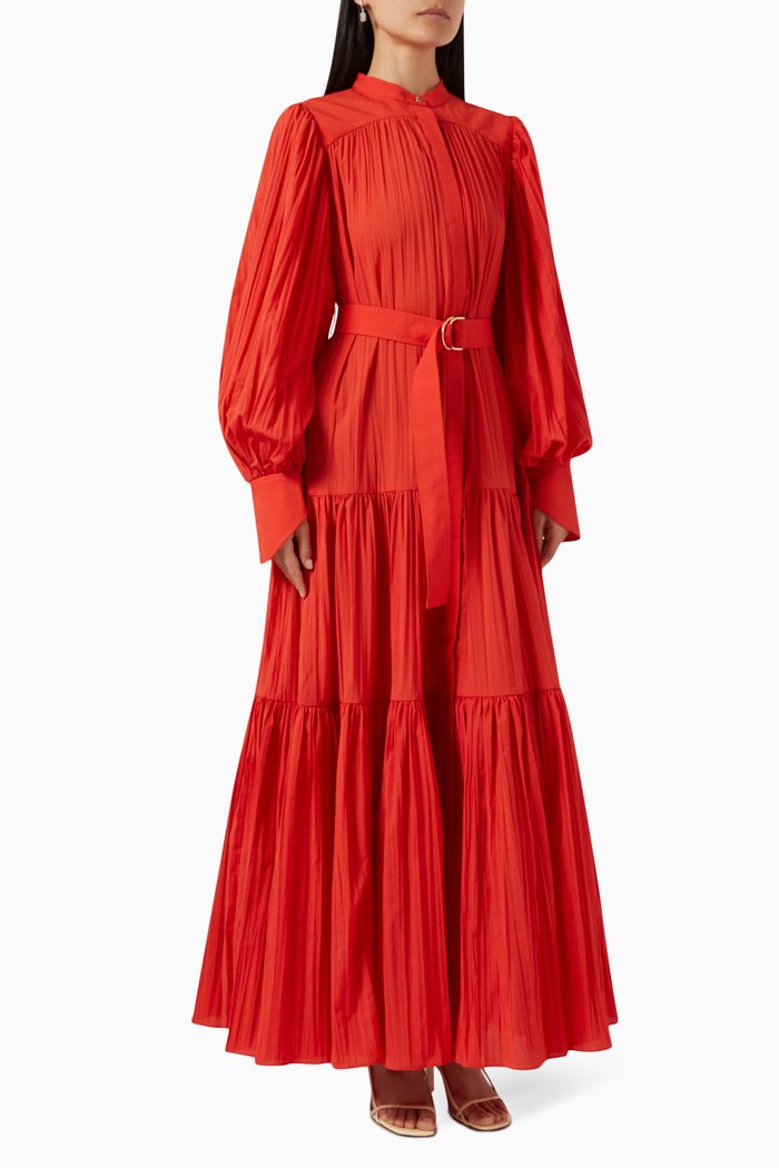 

Langdon Tiered Maxi Dress, Red