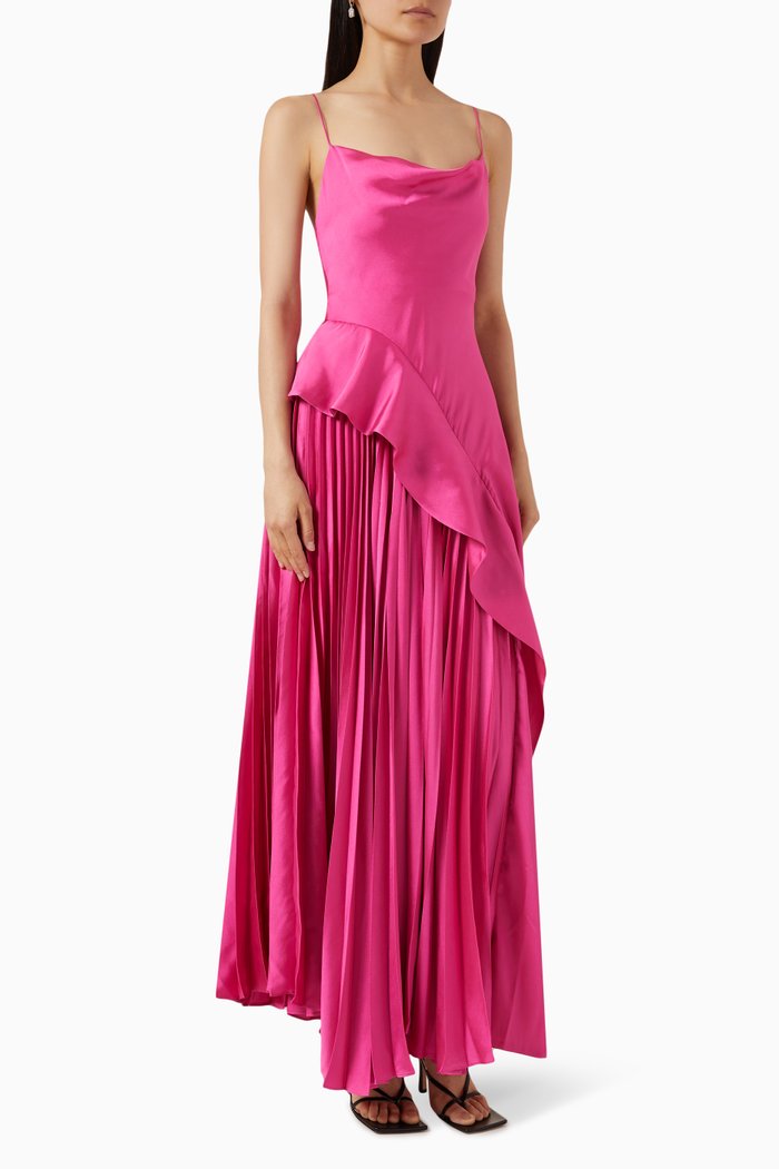 

Osullivan Maxi Dress in Satin, Pink