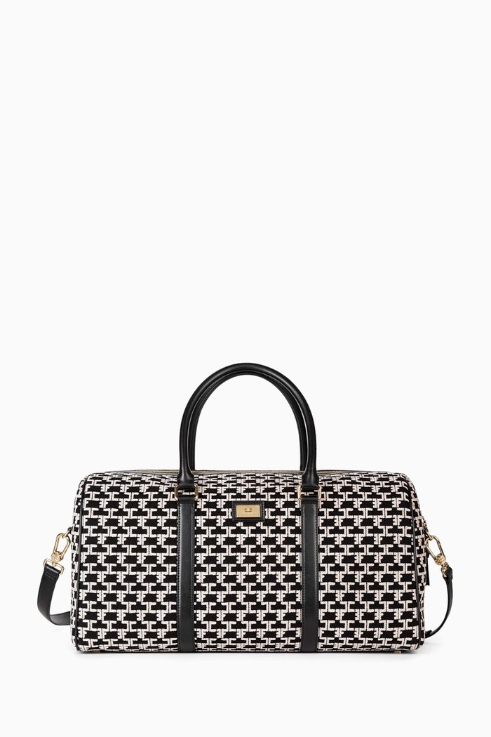 

EF Monogram Weekend Bag in Canvas, Black