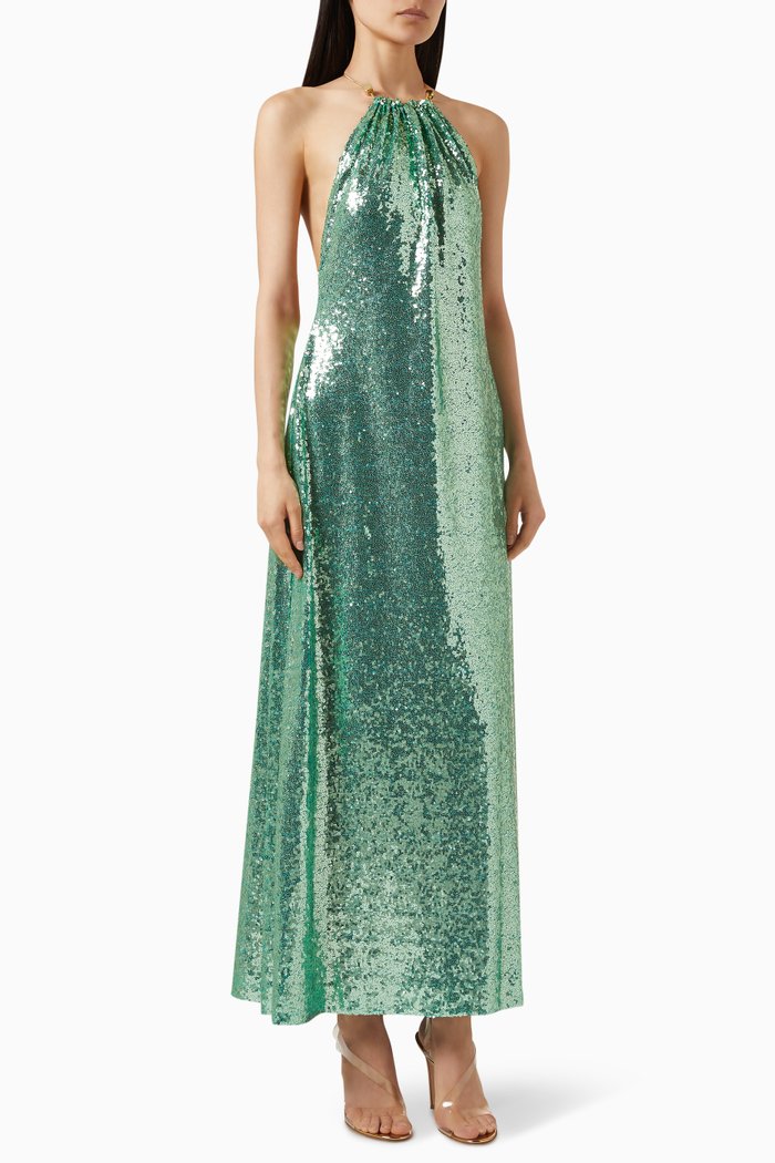 

Noella Dress in Sequins, Blue