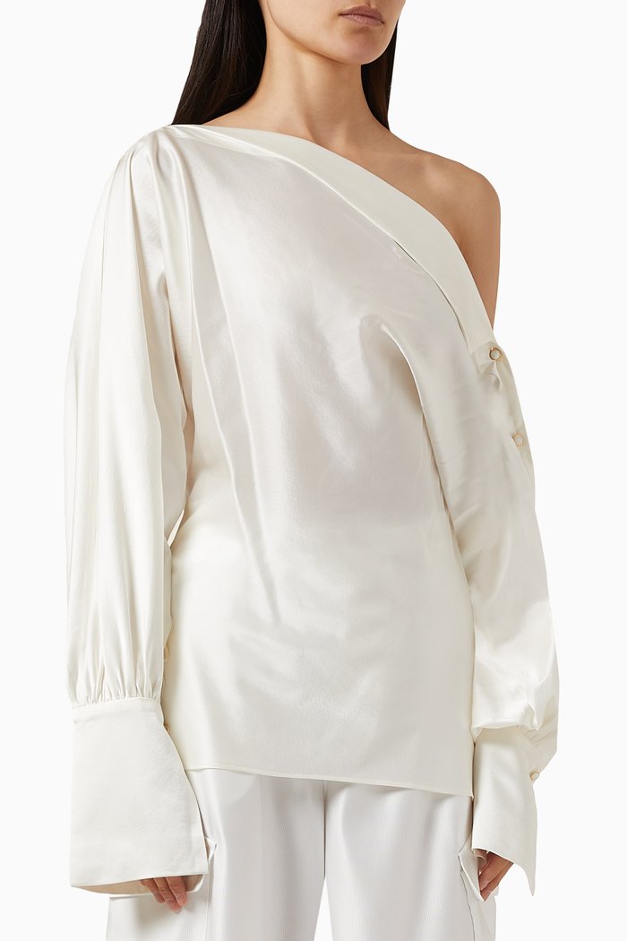

Dina Top in Silk, White
