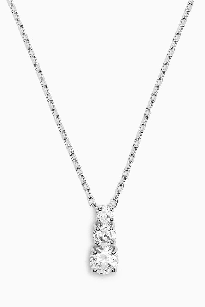 

Attract Trilogy Round Pendant in Rhodium-plated Metal, Silver