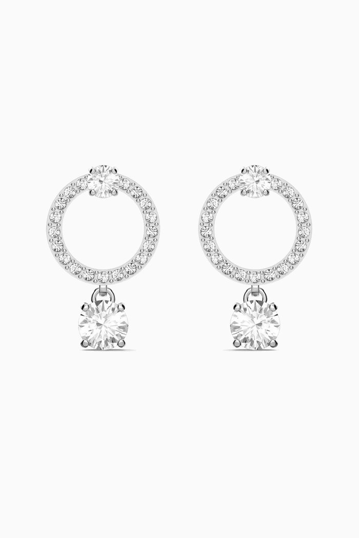 

Attract Circle Pierced Earrings in Rhodium-plated Metal, Silver