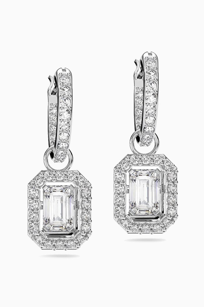 

Millenia Drop Earrings in Rhodium-plated Metal, Silver