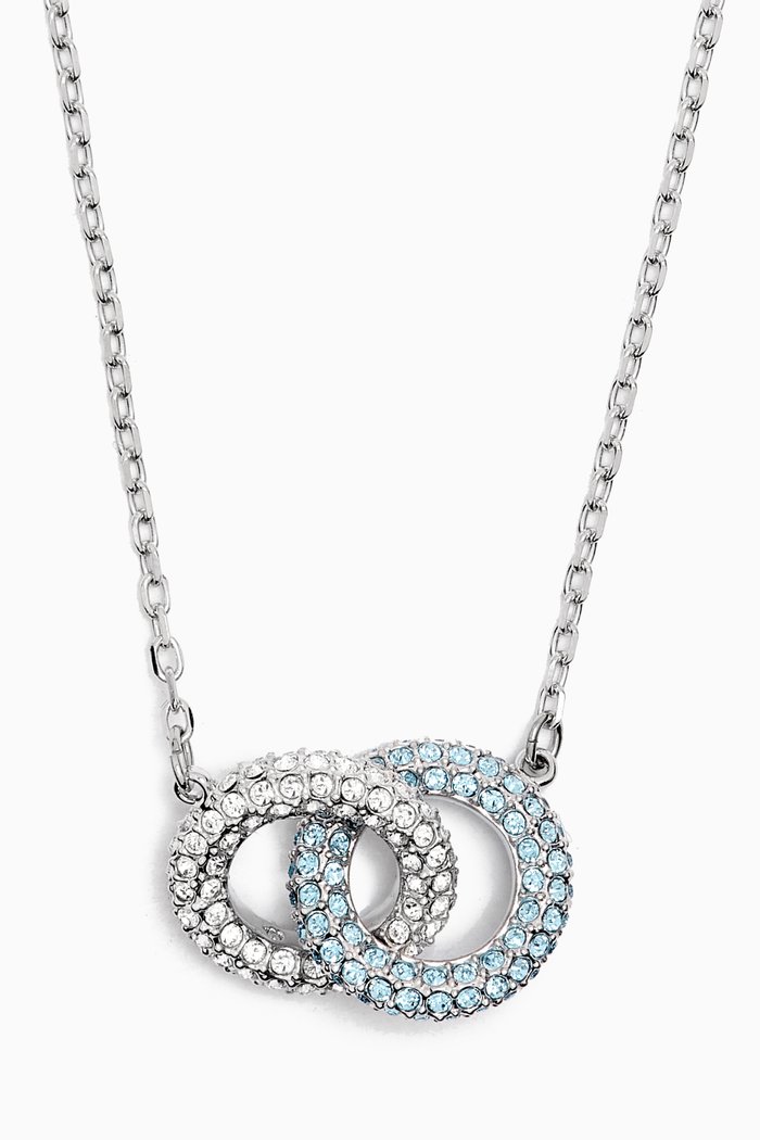 

Stone Necklace in Rhodium-plated Metal, Silver