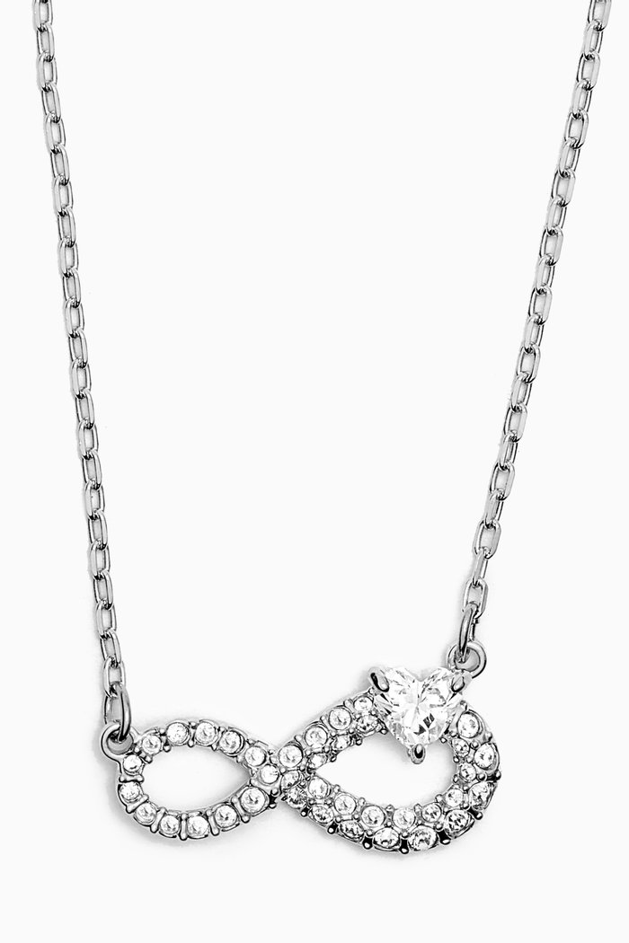 

Swarovski Infinity Necklace in Rhodium-plated Metal, Silver