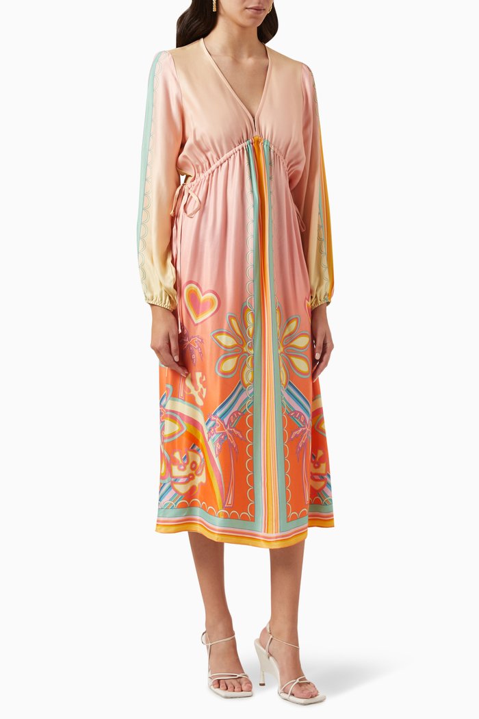 

Amelie Annie Midi Dress in Ecovero-viscose, Multicolour