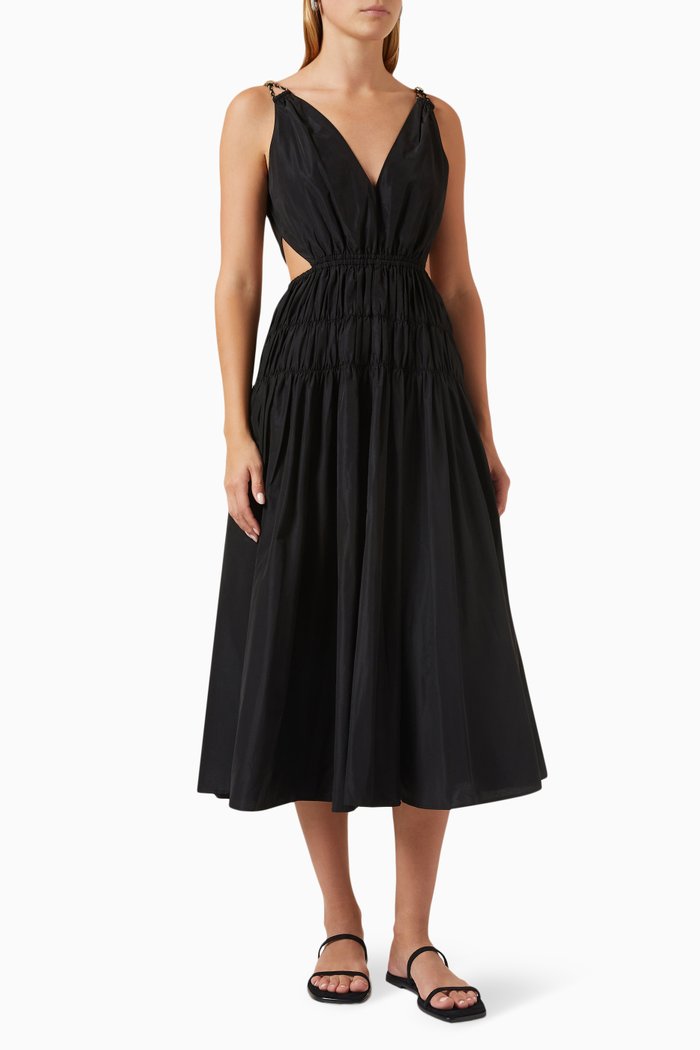 

Run Cut-out Midi Dress, Black
