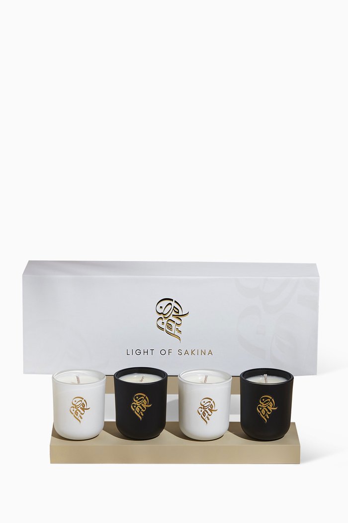 

Meraj Set of Four, 4 Luxury Soy Wax Candles, Colourless