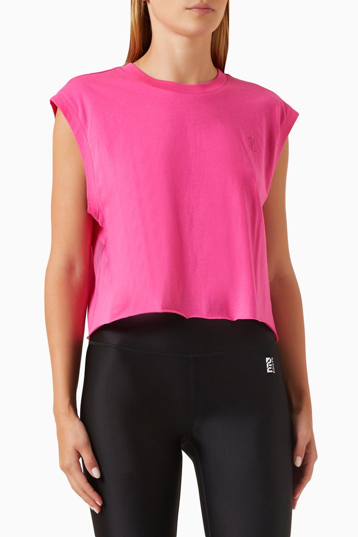 

Perfect Score Tank in Organic Cotton, Pink