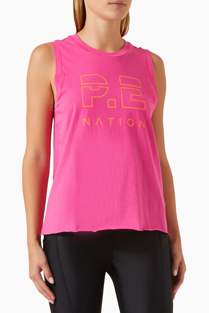 

Shuffle Tank Top in Organic Cotton, Pink