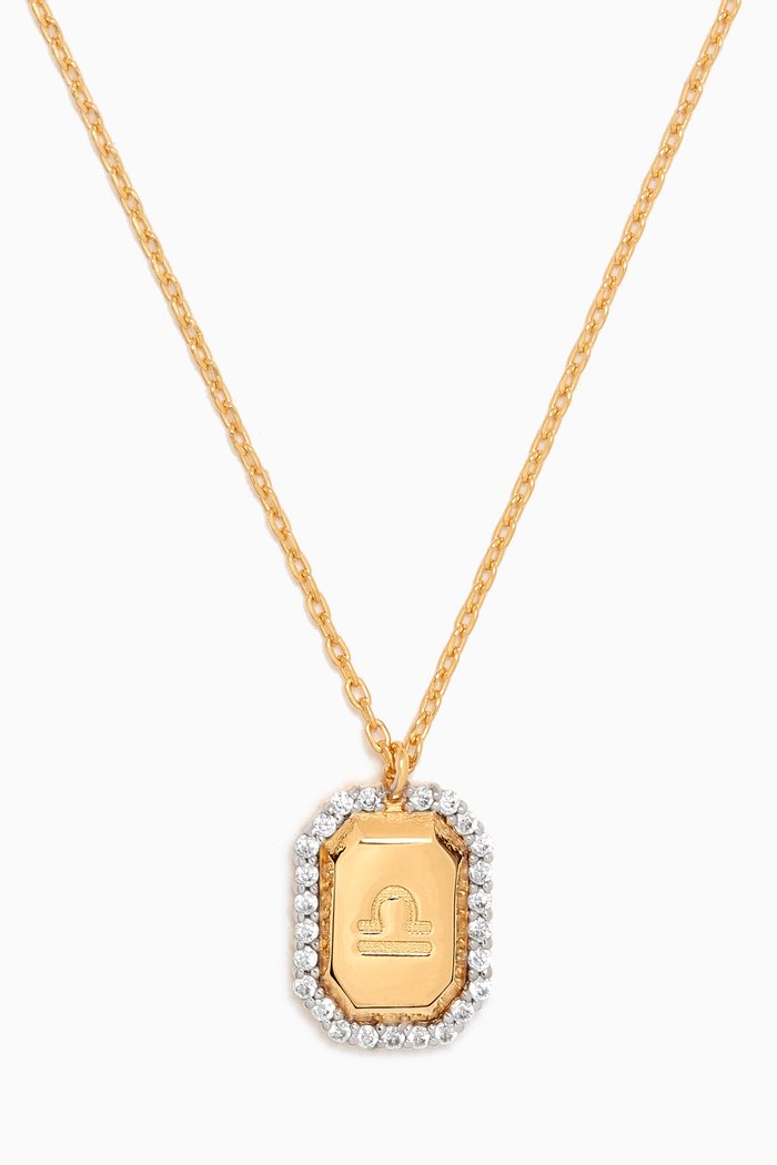 

Libra Necklace in Gold-plated Sterling Silver