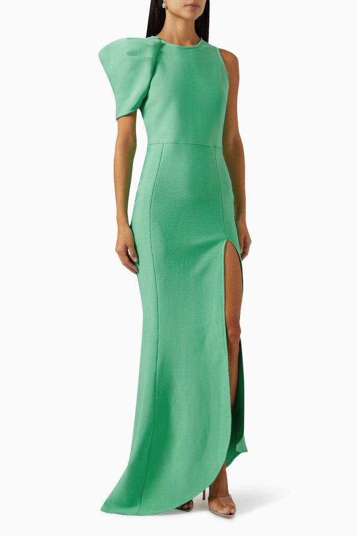 

Hensely One-shoulder Maxi Dress, Green