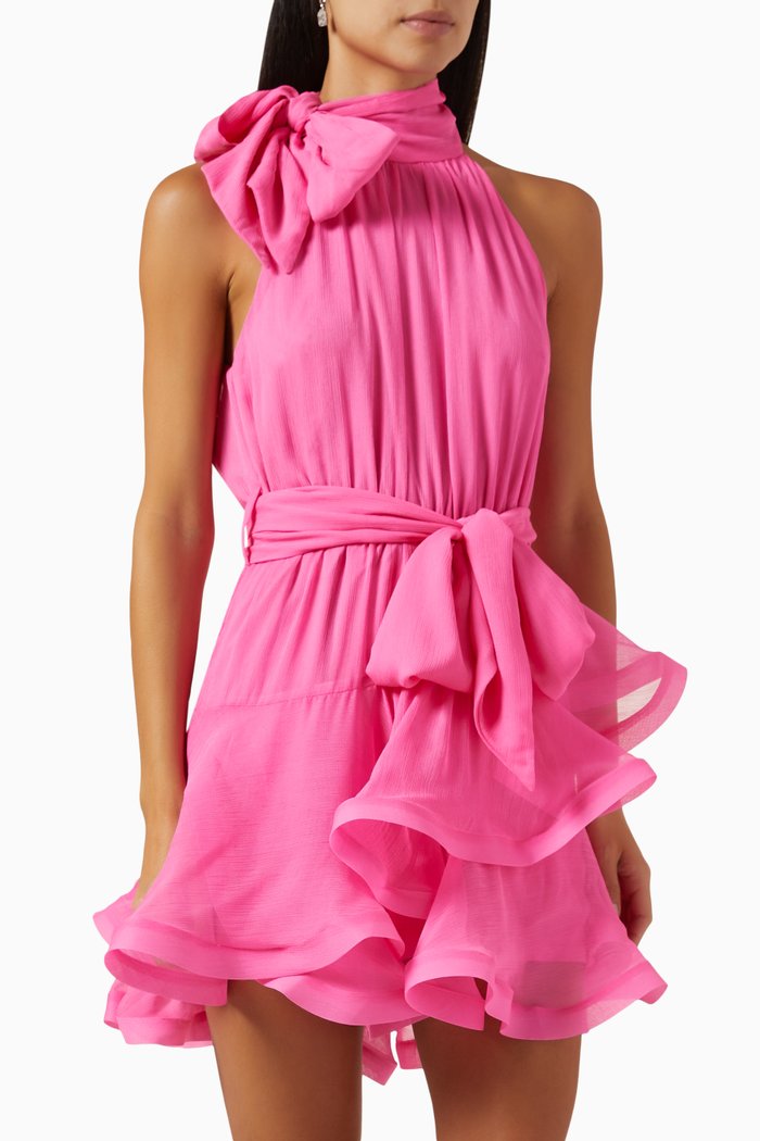 

Rosalind Halterneck Mini Dress, Pink