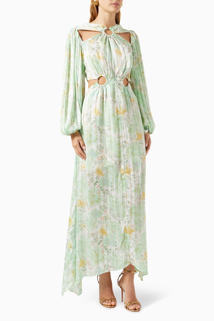 

Brea Cut-out Maxi Dress, Green