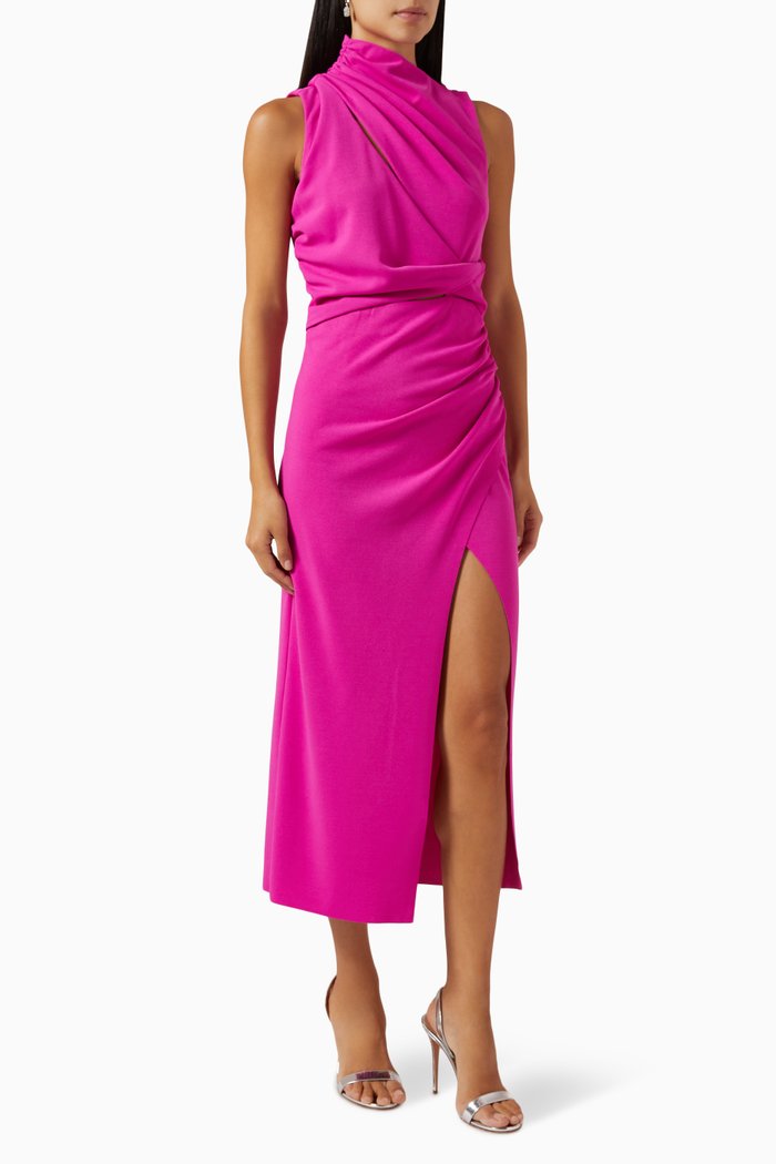 

Figment Cut-out Midi Dress, Pink