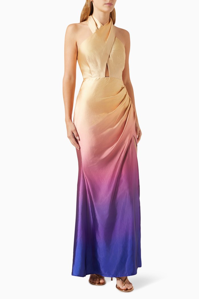 

Gazing Halterneck Maxi Dress, Gold
