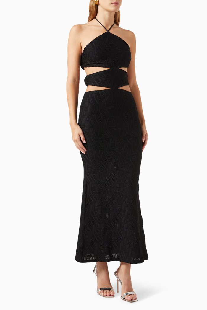 

Granada Cut-out Maxi Dress, Black