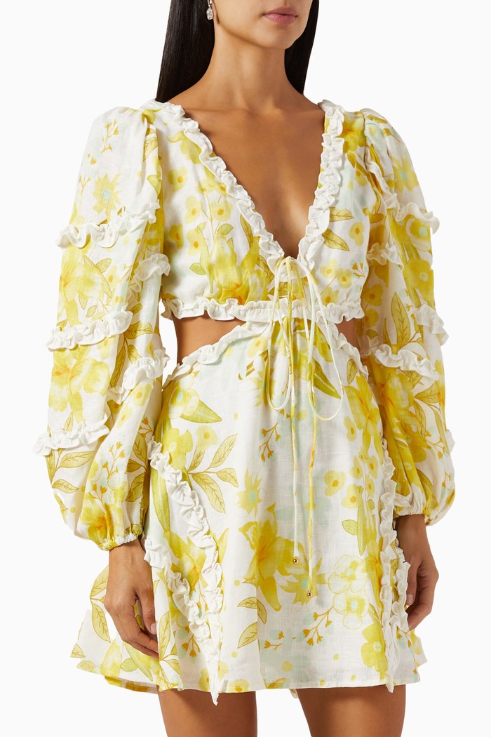 

Aztar Cut-out Mini Dress, Yellow
