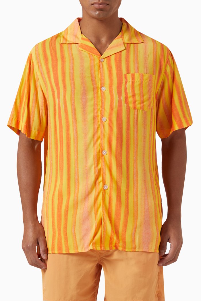 

Orangina Print Shirt in Viscose, Orange