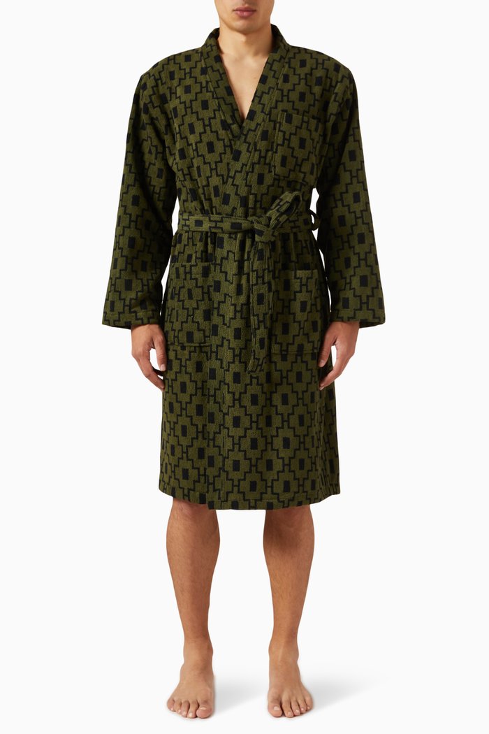 

Machu Pichu Robe in Cotton Terry, Green