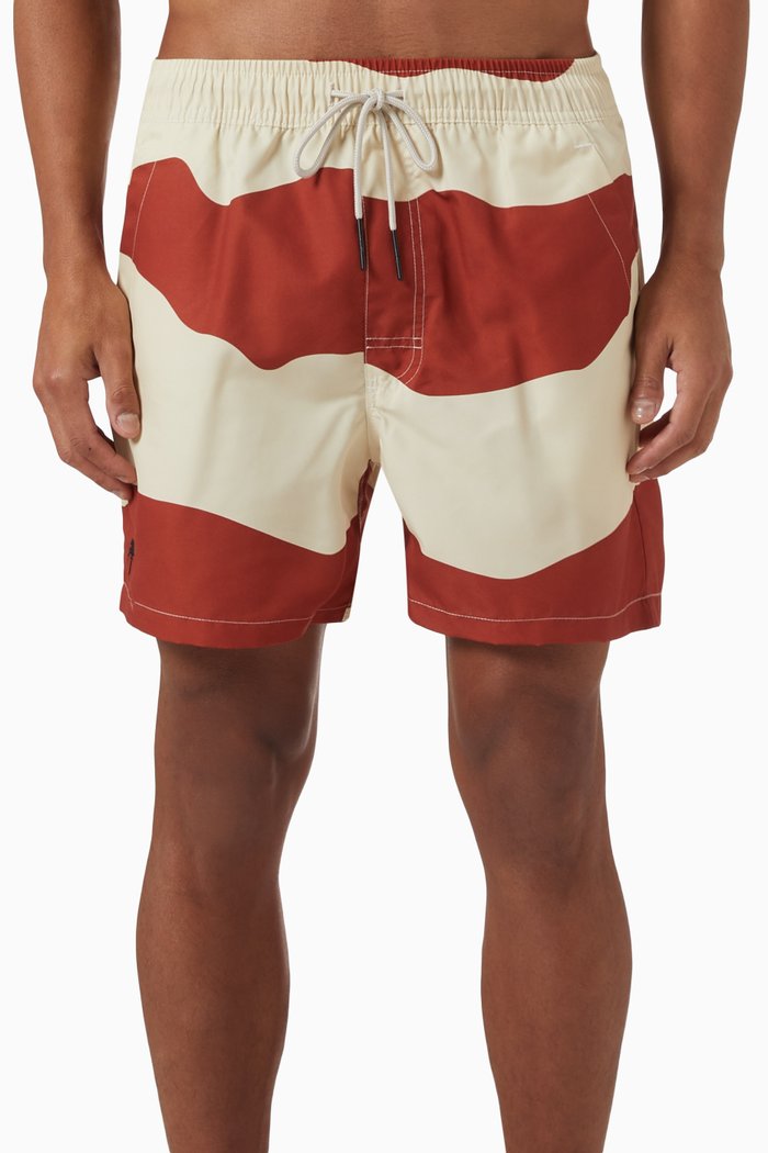 

Dune Print Swim Shorts in Nylon, Orange
