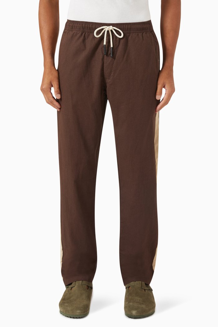 

DrawstringPants in Linen, Brown