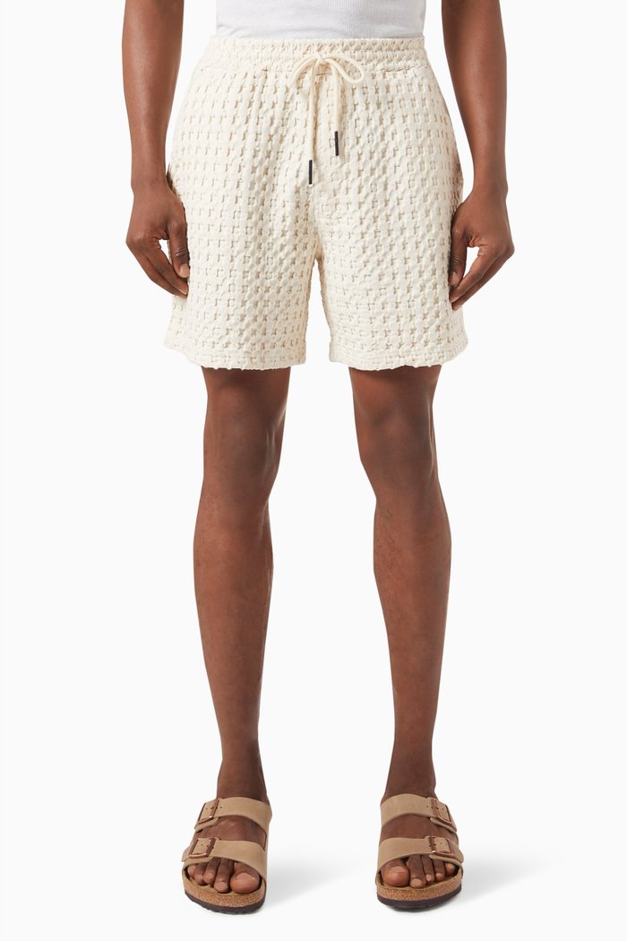 

Porto Waffle Shorts in Cotton, Neutral