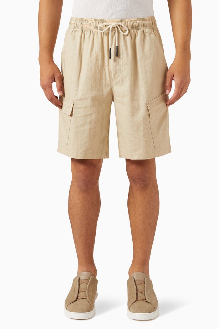 

Cargo Shorts in Linen, Neutral