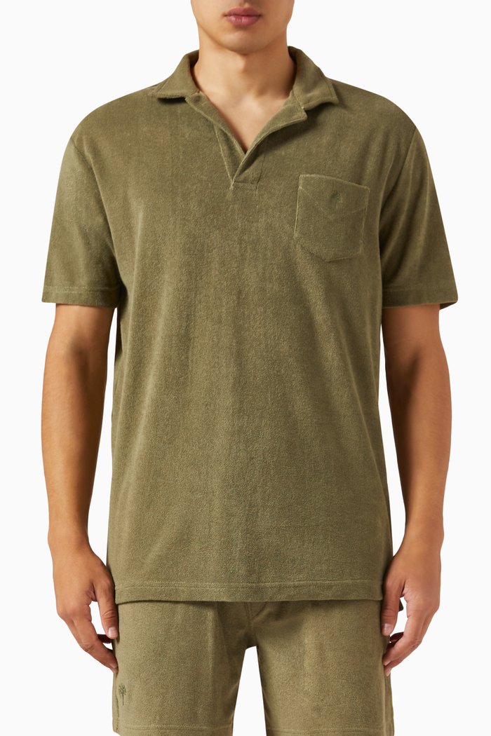 

Polo Shirt in Cotton Terry, Green