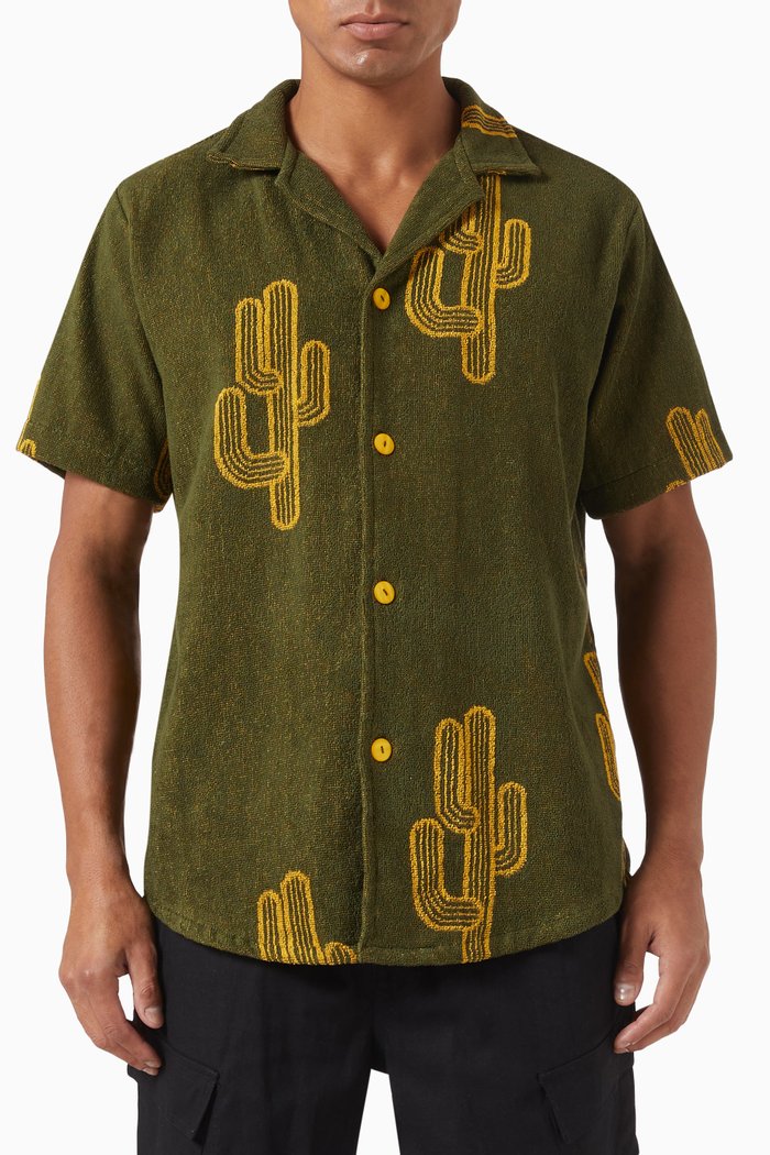 

Mezcal Cuba Shirt in Cotton Terry, Green