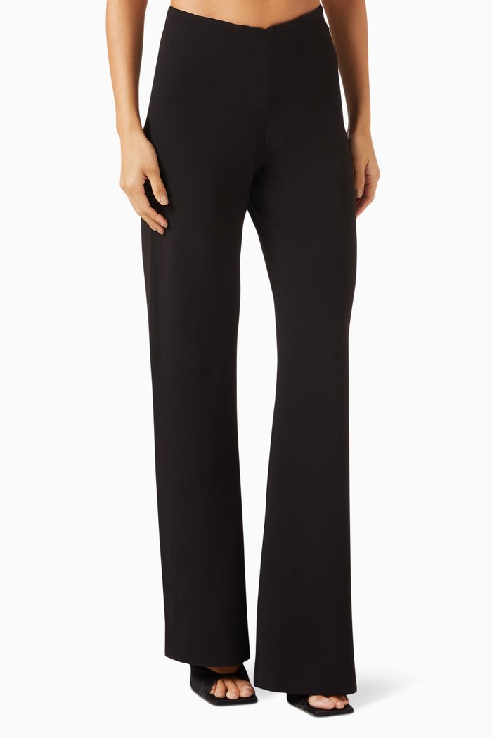 

Aaizel V-Front Pants in Stretch Crepe, Black