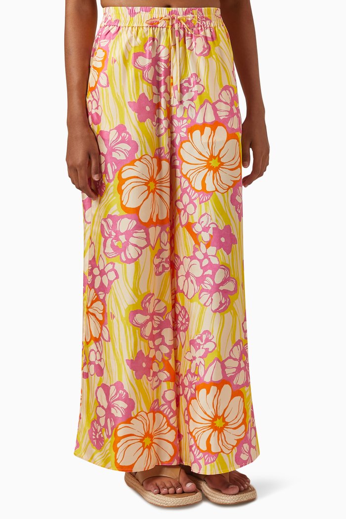 

Fenella Pants in Silk, Yellow